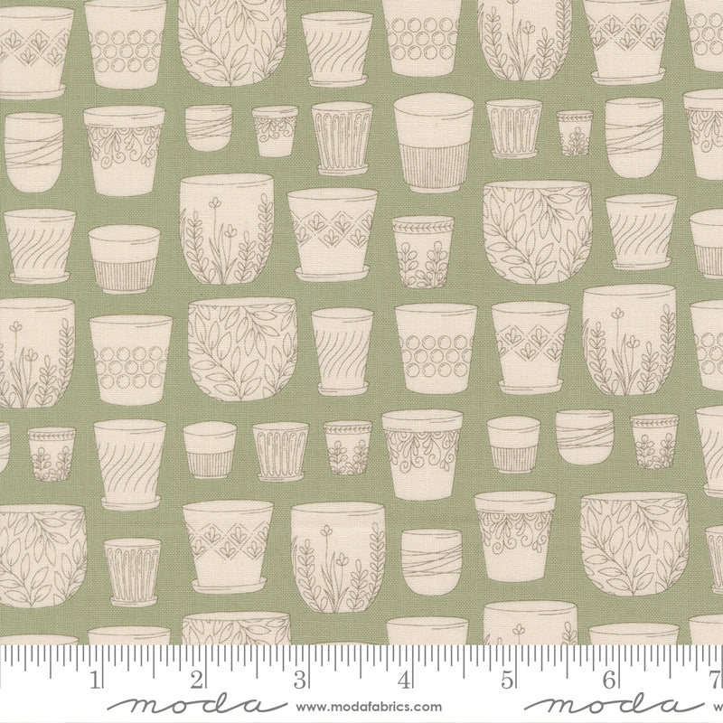 Potted Sage Pots Yardage by Kiley's Quilt Room for Moda Fabrics