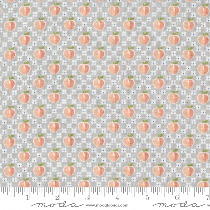 Peachy Keen Grey Peaches Yardage by Corey Yoder for Moda Fabrics