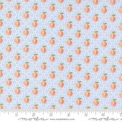 Peachy Keen Light Blue Peaches Yardage by Corey Yoder for Moda Fabrics