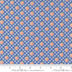 Peachy Keen Cobalt Peaches Yardage by Corey Yoder for Moda Fabrics