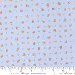 Peachy Keen Light Blue Pixie Yardage by Corey Yoder for Moda Fabrics