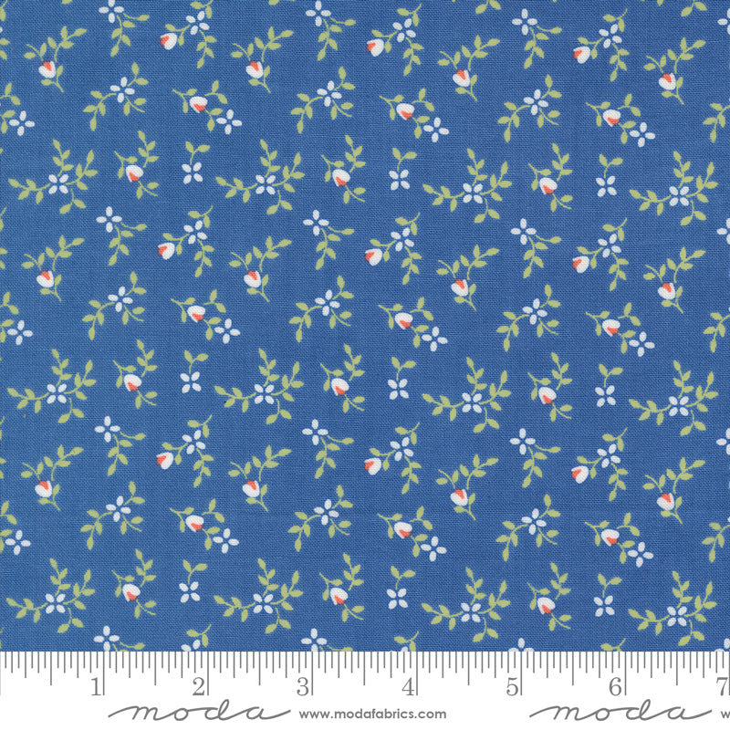 Cali & Co. Cobalt Vine and Bud Yardage by Corey Yoder for Moda Fabrics