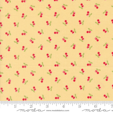 Cali & Co. Soft Yellow Cherries Yardage by Corey Yoder for Moda Fabrics