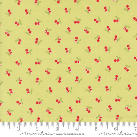 Cali & Co. Light Lime Cherries Yardage by Corey Yoder for Moda Fabrics