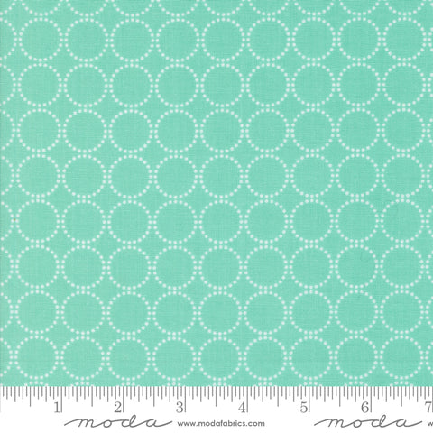 Coriander Colors Aqua Rings Yardage by Corey Yoder for Moda Fabrics