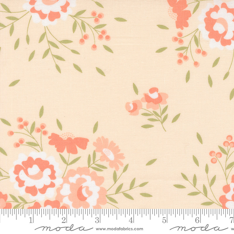 Abloom Pale Pink Springtime Rose Yardage by Corey Yoder for Moda Fabrics