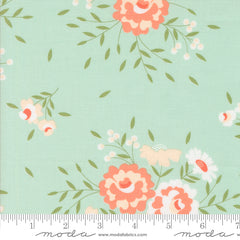 Abloom Robins Egg Springtime Rose Yardage by Corey Yoder for Moda Fabrics