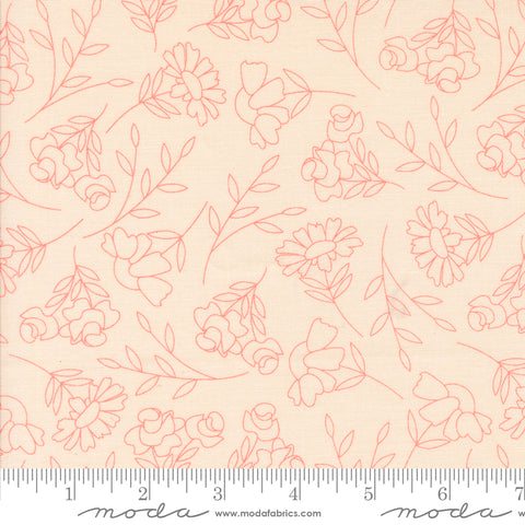 Abloom Pale Pink Spring Sketch Yardage by Corey Yoder for Moda Fabrics