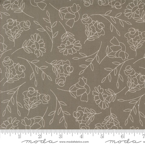 Abloom Slate Spring Sketch Yardage by Corey Yoder for Moda Fabrics