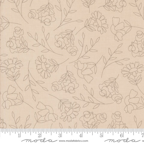 Abloom Stone Spring Sketch Yardage by Corey Yoder for Moda Fabrics