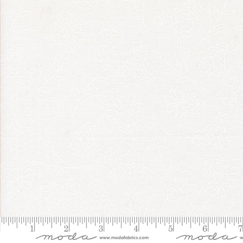 Abloom White Cloud Spring Sketch Yardage by Corey Yoder for Moda Fabrics