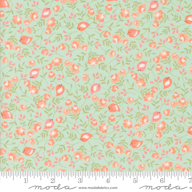 Abloom Robins Egg Songbird Yardage by Corey Yoder for Moda Fabrics