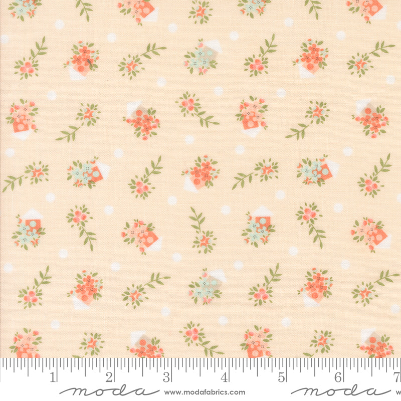 Abloom Pale Pink Birdhouses Yardage by Corey Yoder for Moda Fabrics
