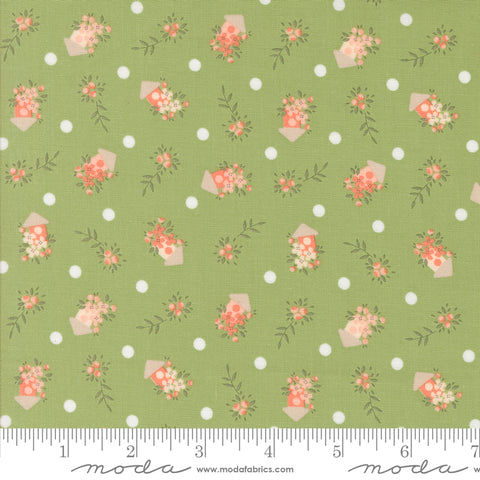 Abloom Cucumber Birdhouses Yardage by Corey Yoder for Moda Fabrics