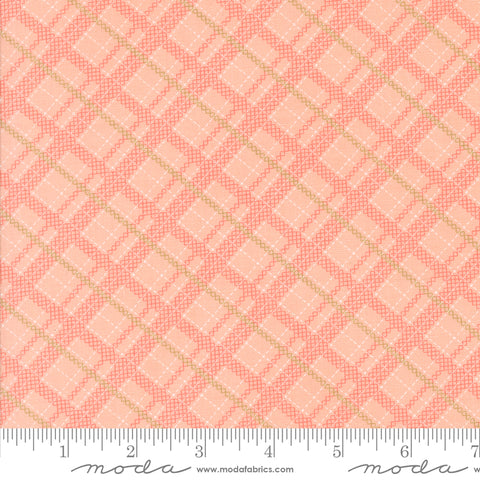 Abloom Bubble Gum Stitched Plaid Yardage by Corey Yoder for Moda Fabrics