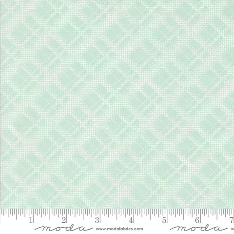 Abloom Robins Egg Stitched Plaid Yardage by Corey Yoder for Moda Fabrics