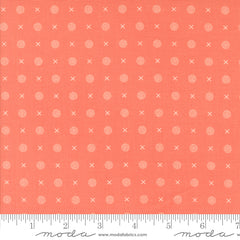 Abloom Coral X O Yardage by Corey Yoder for Moda Fabrics