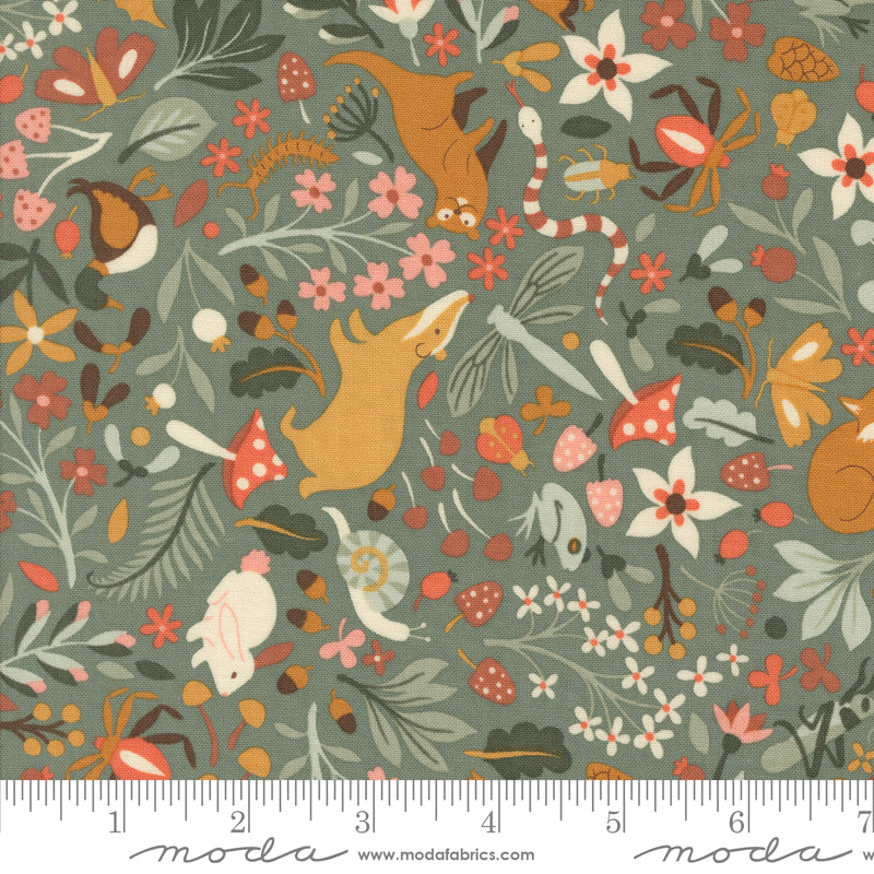 Acorn Hollow Eucalyptus Flora Fauna Yardage by Basic Grey for Moda Fabrics