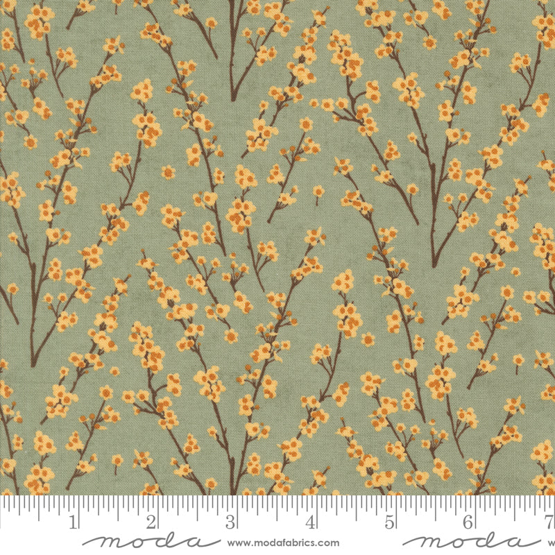 Acorn Hollow Sage Twiggy Yardage by Basic Grey for Moda Fabrics