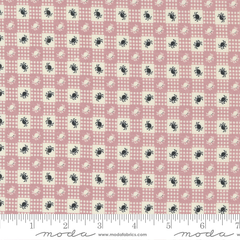 Owl-O-Ween Spell Spider Gingham Yardage by Urban Chiks for Moda Fabrics