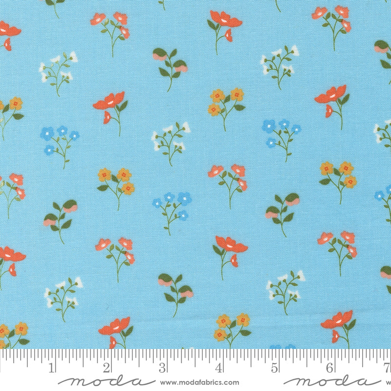 Dainty Meadow Sky Wildflowers Yardage by Heather Briggs for Moda Fabrics