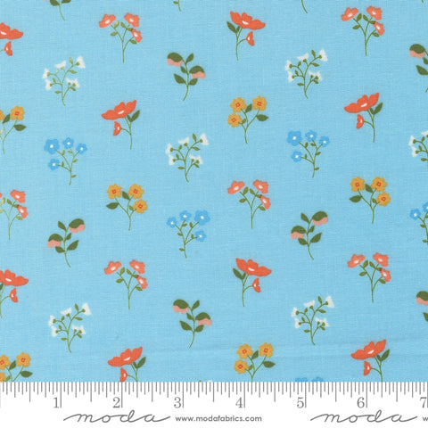 Dainty Meadow Sky Wildflowers Yardage by Heather Briggs for Moda Fabrics