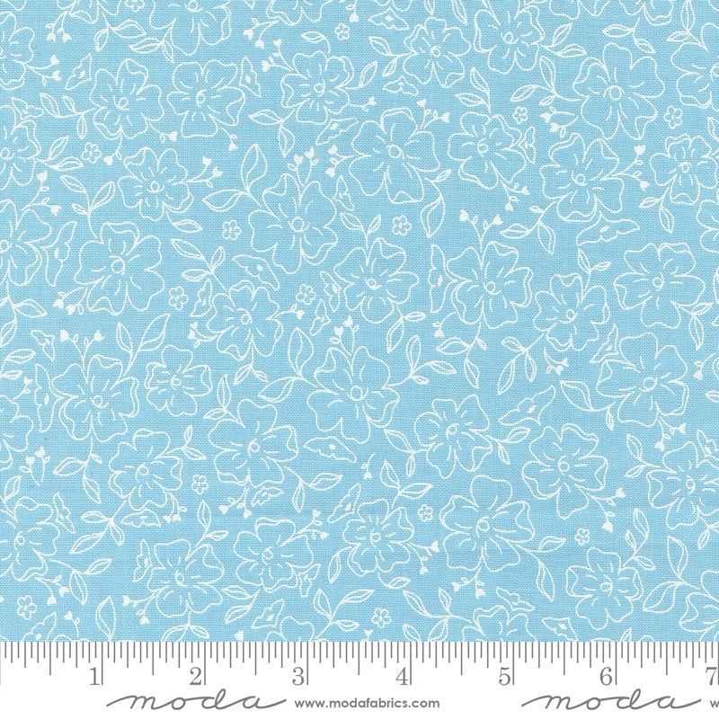 Dainty Meadow Sky Dainty Doodles Yardage by Heather Briggs for Moda Fabrics
