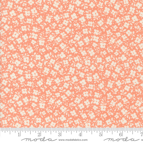 Dainty Meadow Coral Tossed Petals Yardage by Heather Briggs for Moda Fabrics