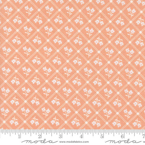 Cottage Charm Peach Window Pane Yardage by Heather Briggs for Moda Fabrics