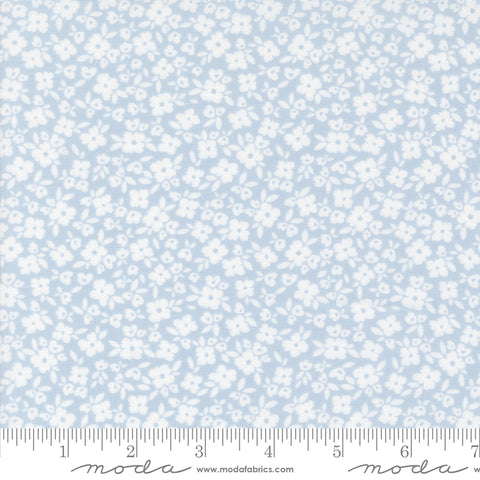 Cottage Charm Powder Blue Flower Basket Yardage by Heather Briggs for Moda Fabrics