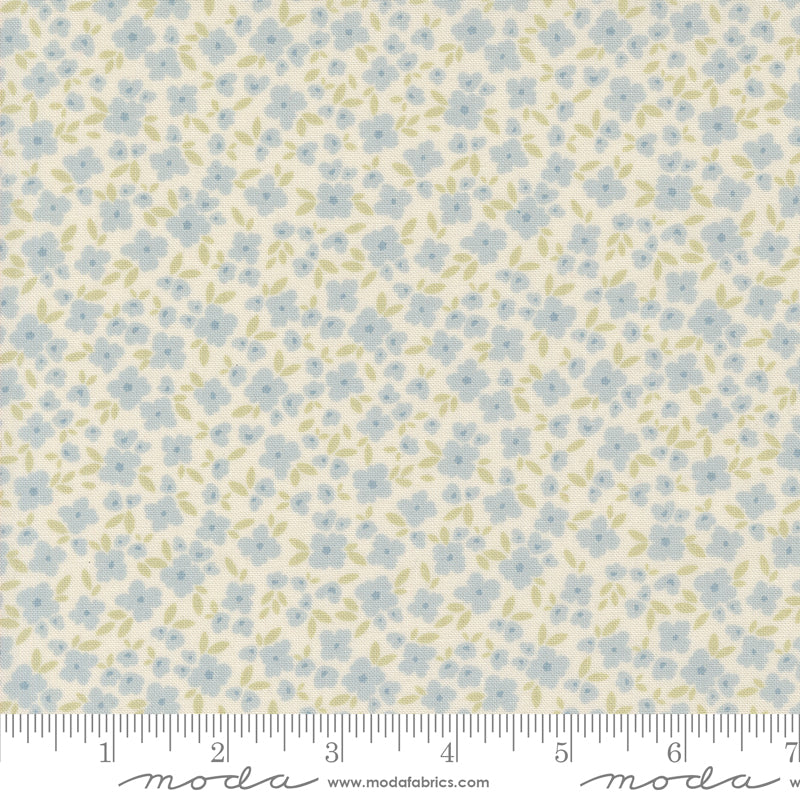 Cottage Charm Light Blue Flower Basket Yardage by Heather Briggs for Moda Fabrics