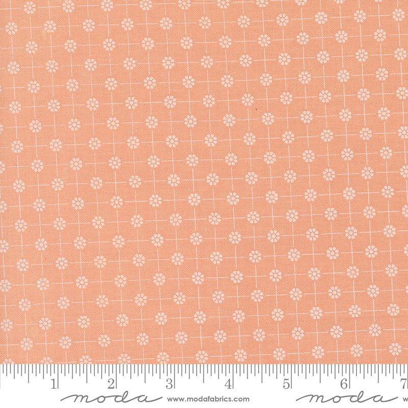 Cottage Charm Peach Pixie Dots Yardage by Heather Briggs for Moda Fabrics