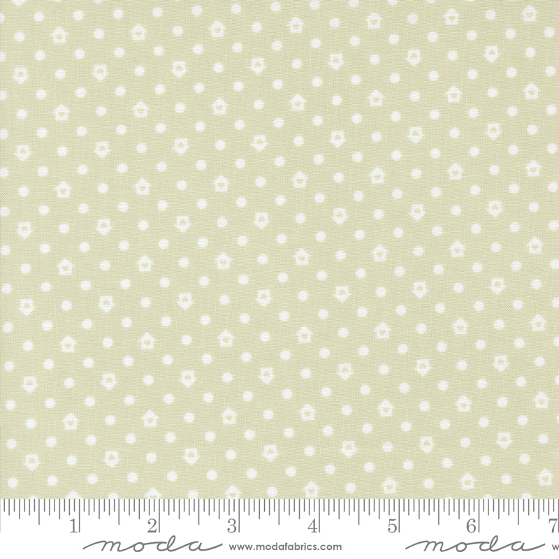 Cottage Charm Pear Dots Houses Yardage by Heather Briggs for Moda Fabrics