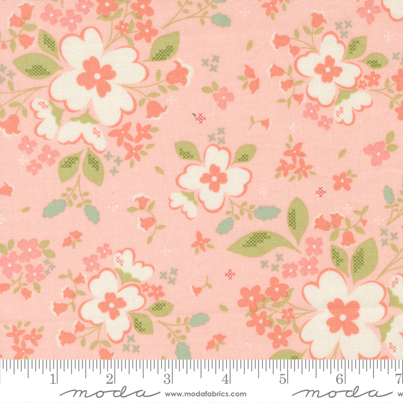 Sunbonnet Pink Pretty Petals Yardage by Heather Briggs for Moda Fabrics