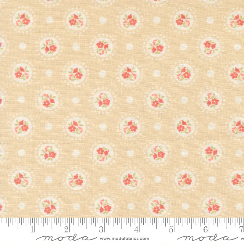 Sunbonnet Almond Flower Dots Yardage by Heather Briggs for Moda Fabrics
