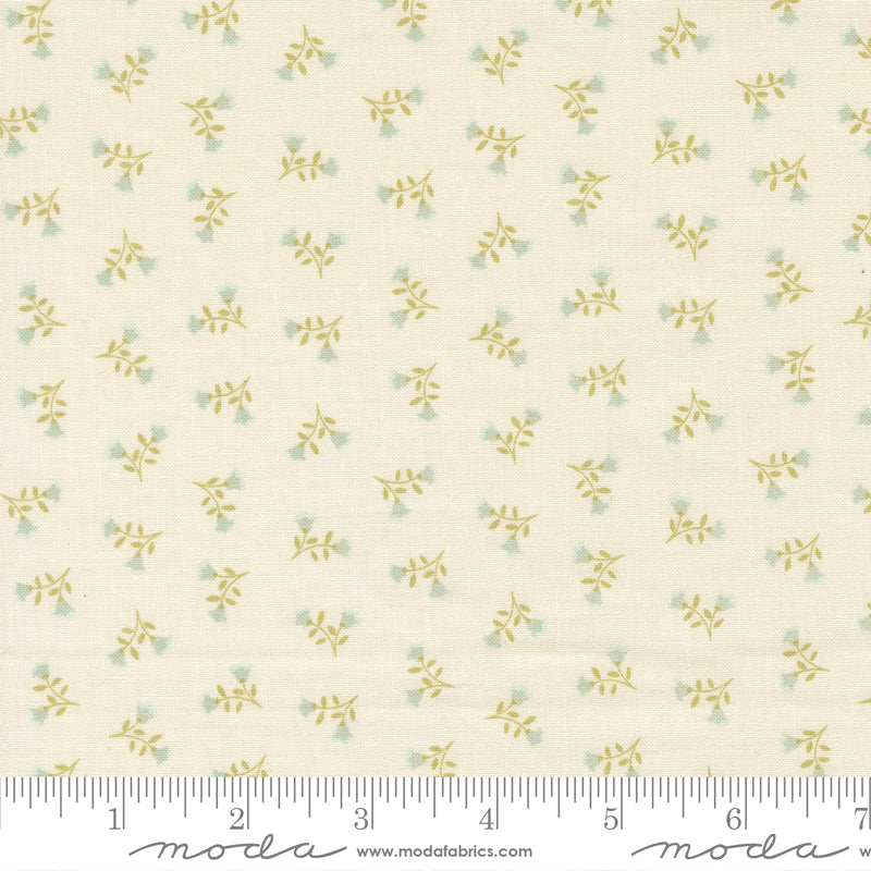 Sunbonnet Porcelain Tossed Petals Yardage by Heather Briggs for Moda Fabrics