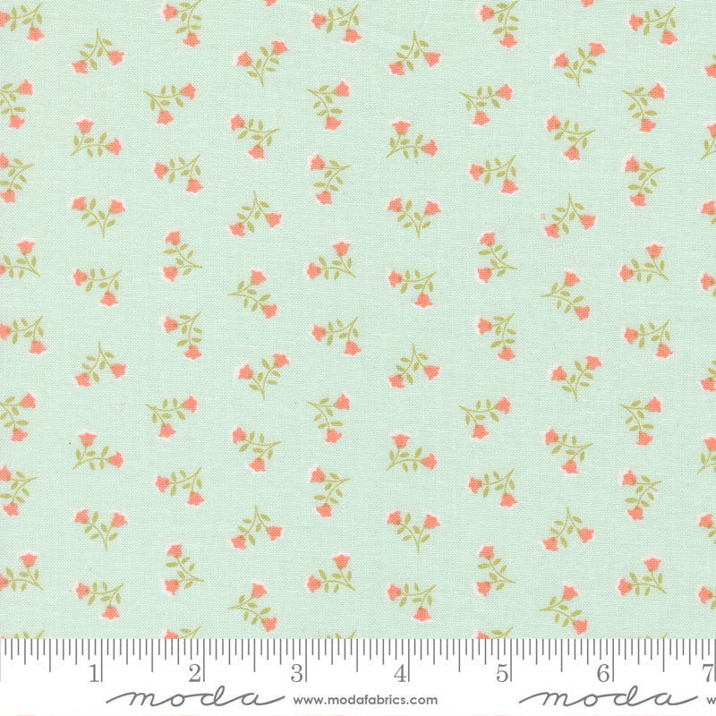 Sunbonnet Pale Blue Tossed Petals Yardage by Heather Briggs for Moda Fabrics