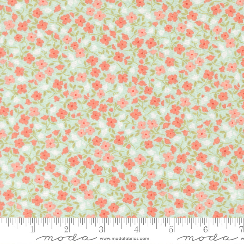 Sunbonnet Pale Blue Wild Blooms Yardage by Heather Briggs for Moda Fabrics