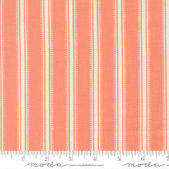 Sunbonnet Coral Dotted Stripe Yardage by Heather Briggs for Moda Fabrics