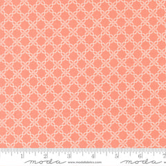 Sunbonnet Coral Lattice Yardage by Heather Briggs for Moda Fabrics