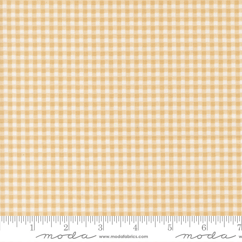 Sunbonnet Almond Mini Gingham Yardage by Heather Briggs for Moda Fabrics