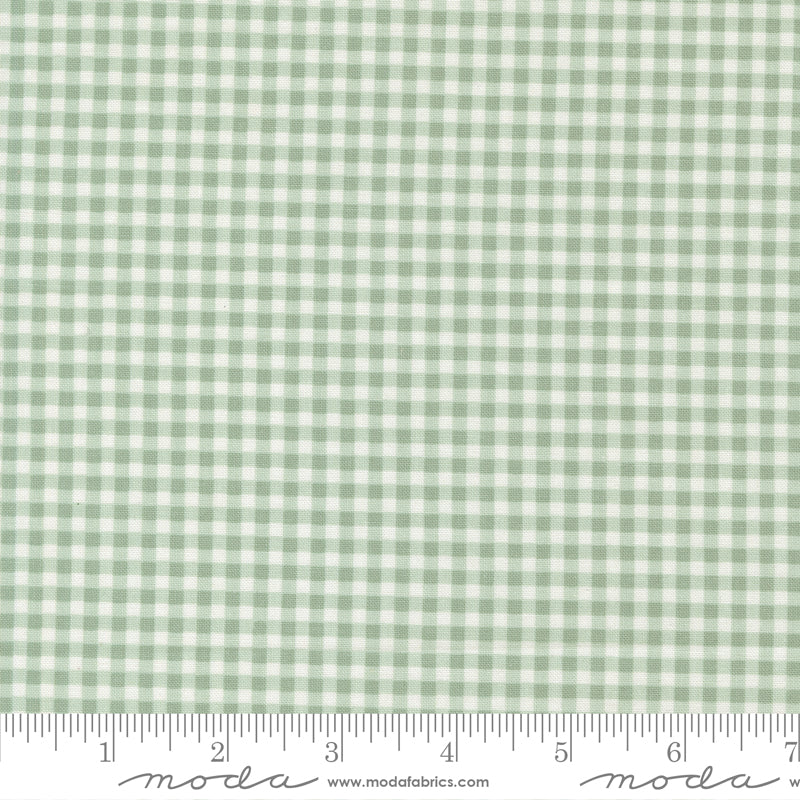 Sunbonnet Dusty Blue Mini Gingham Yardage by Heather Briggs for Moda Fabrics