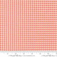 Sunbonnet Coral Mini Gingham Yardage by Heather Briggs for Moda Fabrics