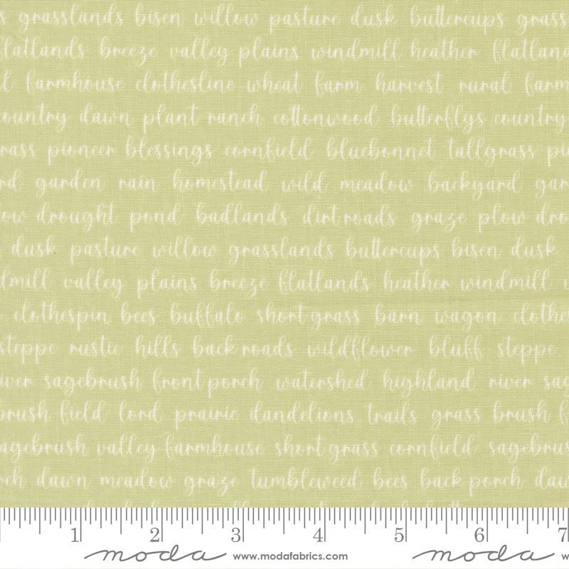 Pastel Prairie Pear Words Yardage by Heather Briggs for Moda Fabrics