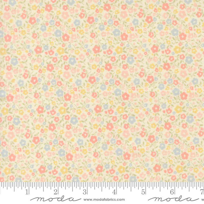 Handmade Sweetness Porcelain Bitty Blossoms Yardage by Heather Briggs for Moda Fabrics