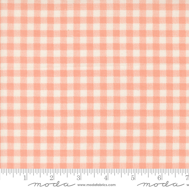Handmade Sweetness Quilting Cuddle Peach Checks Yardage by Heather Briggs for Moda Fabrics