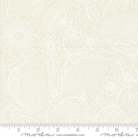 Field of Flowers Porcelain White Queen Anne's Lace Yardage by Katharine Watson for Moda Fabrics