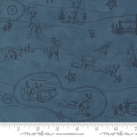 Saddle Ranch Blue Jeans Westward Yardage by Moda for Moda Fabrics