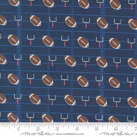 Play Ball Navy Gridiron Yardage by Moda Fabrics