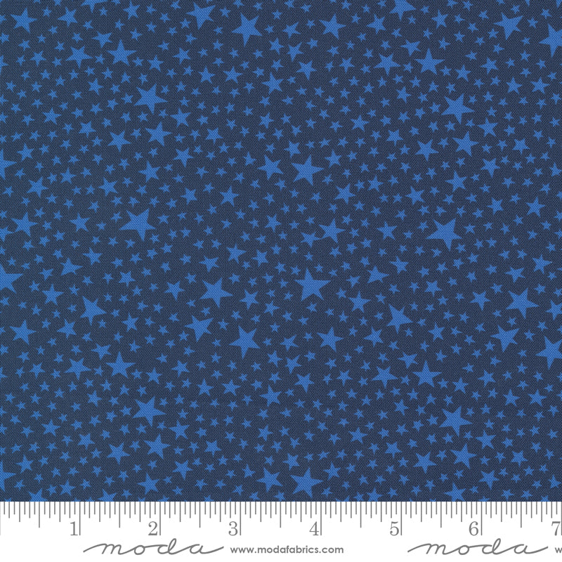 Play Ball Navy Super Stars Yardage by Moda Fabrics